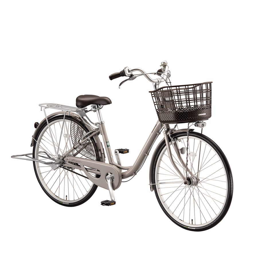 (No 1208-3) Mnamu 26インチ シルバー アルミーユ(26インチ 変速なし ダイナモランプモデル) - Bridgestone